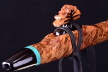 Cambodian Rosewood Burl Native American Flute, Minor, Mid G-4, #H54J